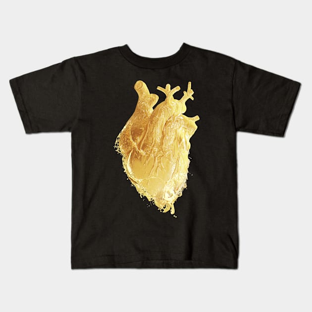 Heart of gold Kids T-Shirt by Richard George Davis